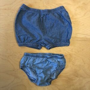 U.S. Polo Assn. Light Blue Baby Bloomers